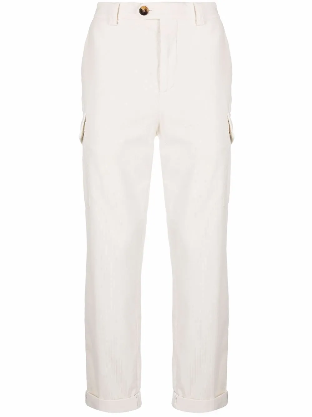 

Brunello Cucinelli corduroy straight-leg trousers - White