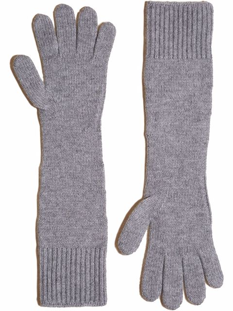 KHAITE ribbed long gloves