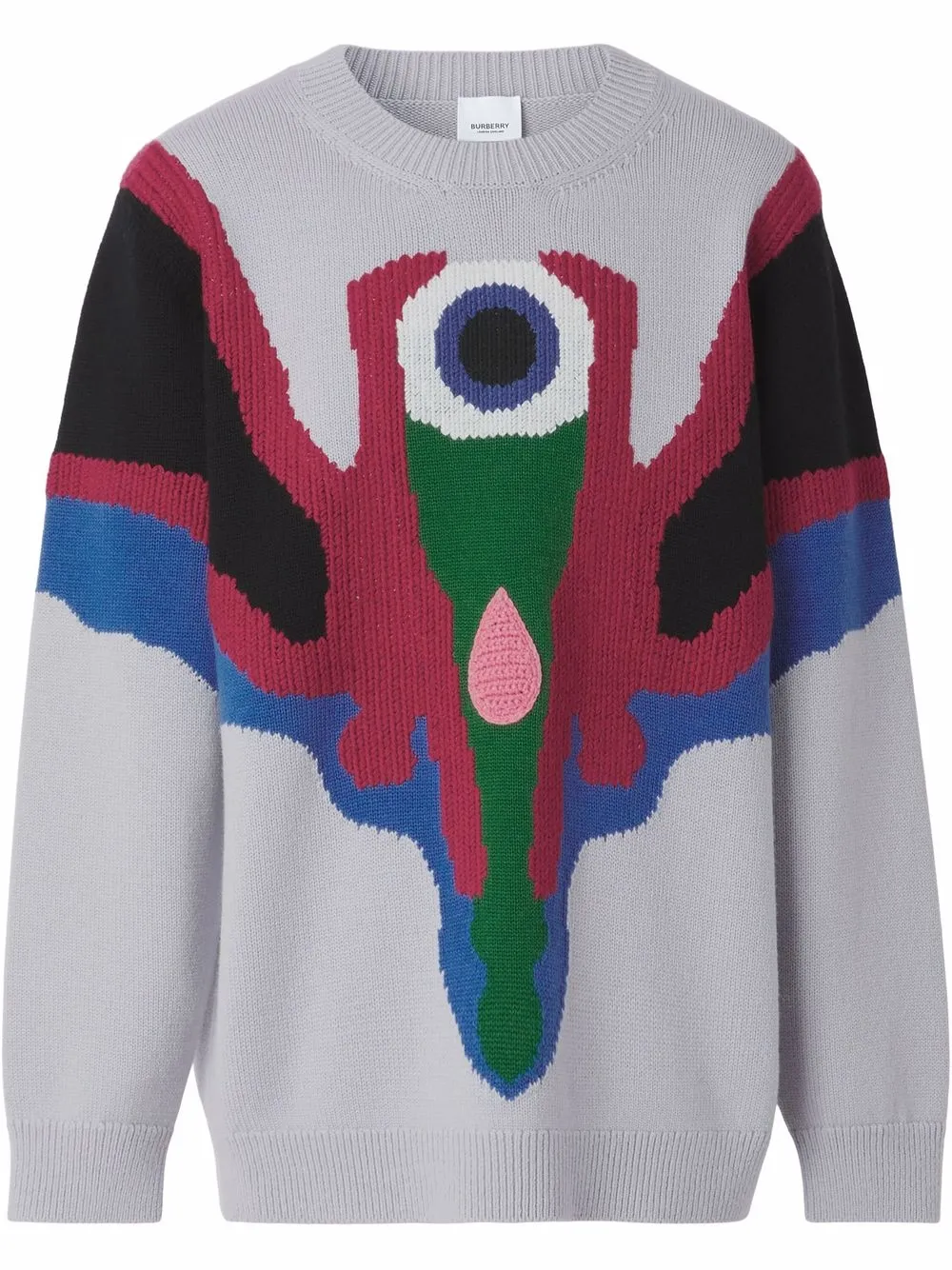 

Burberry Geometric wool-intarsia jumper - Purple