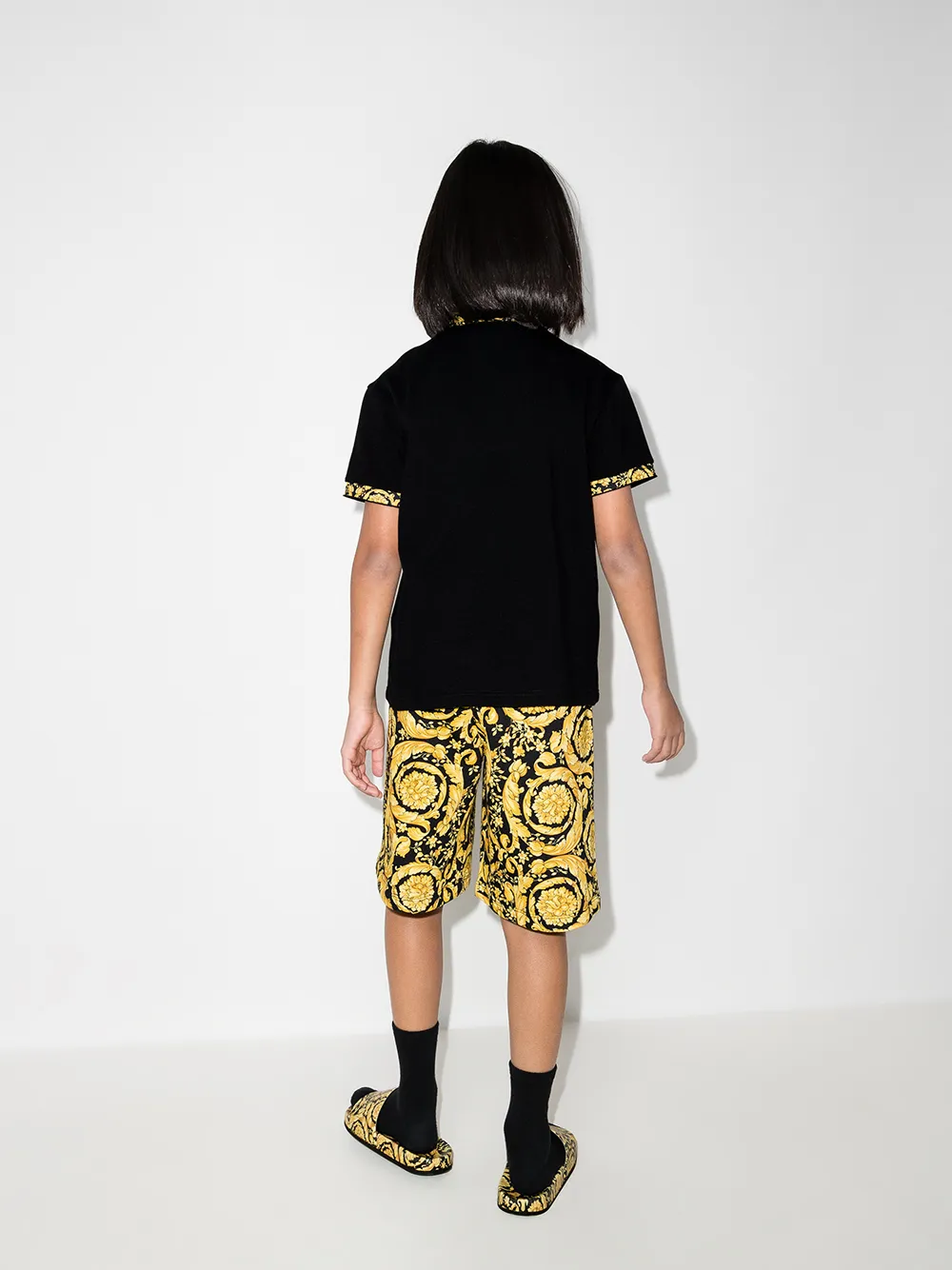 Versace Kids Barocco Kids Shorts | Image 7