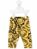 Versace Kids Barocco Baby cotton leggings - Black