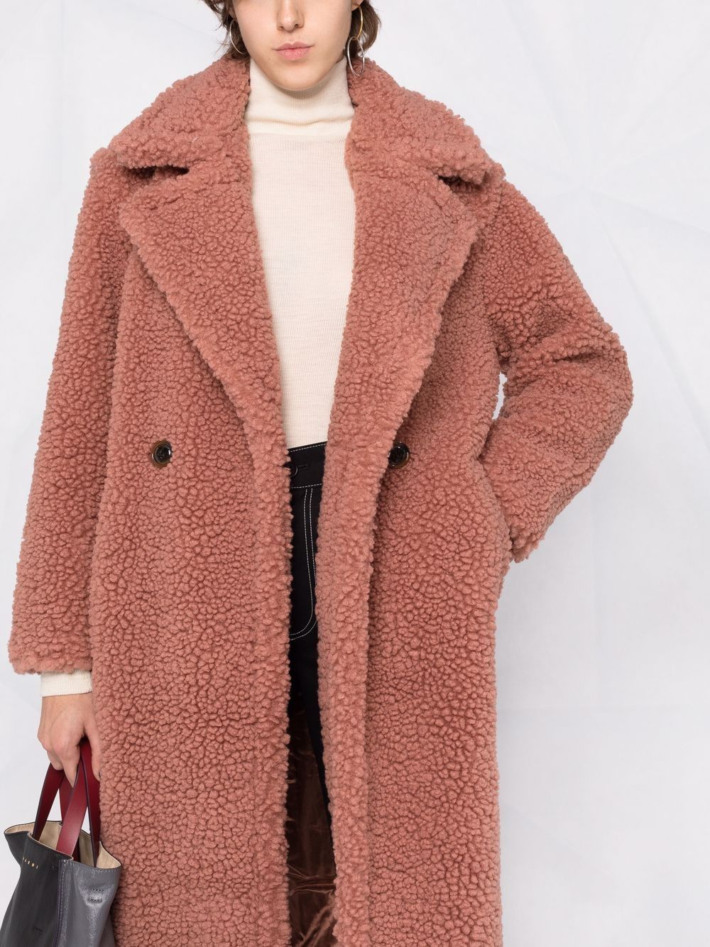 фото Ugg faux-shearling double-breasted coat