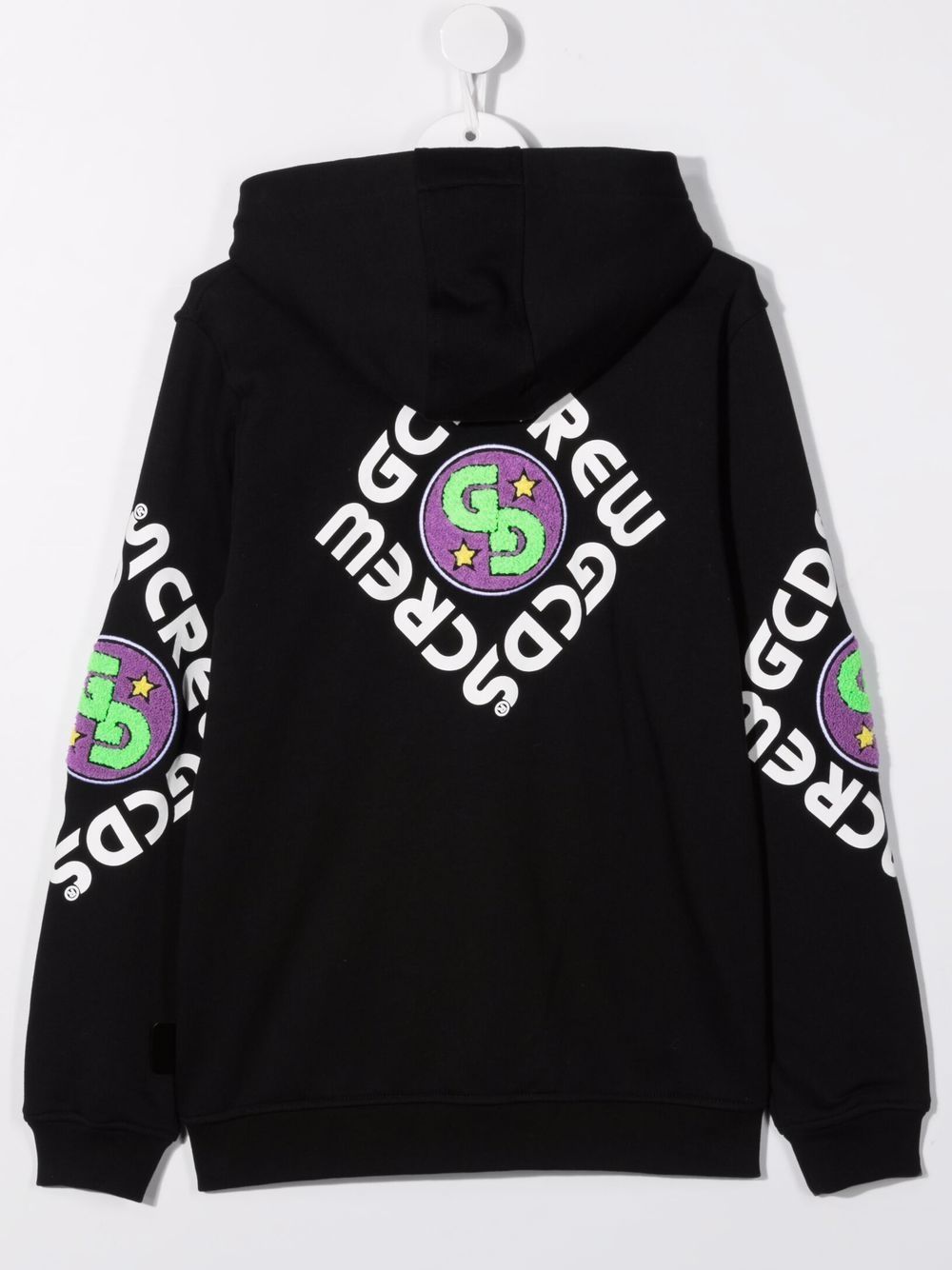 фото Gcds kids teen logo-print zip-up hoodie