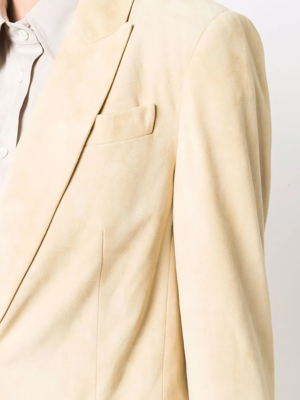 Brunello Cucinelli Blazer met enkele rij knopen Geel