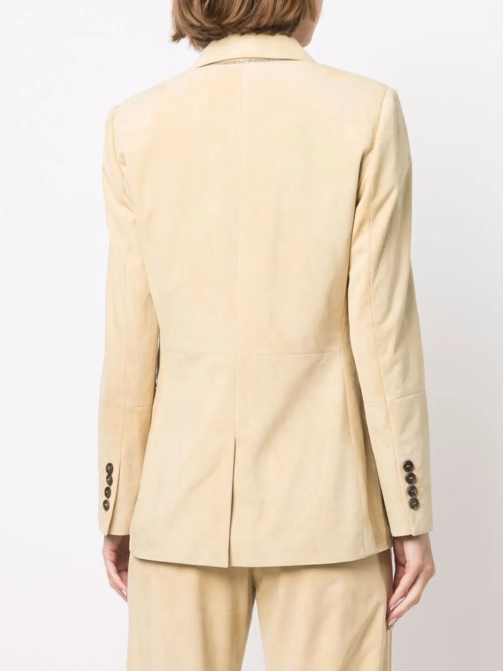 Brunello Cucinelli Blazer met enkele rij knopen Geel