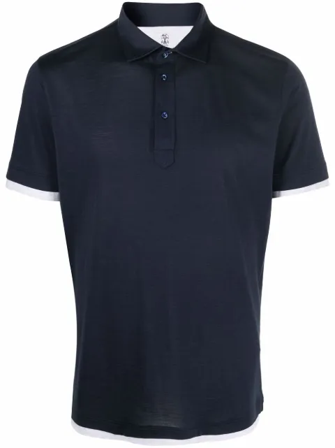 Brunello Cucinelli Brunello Cucinelli Mens Polo Shirt In Ocean Blue