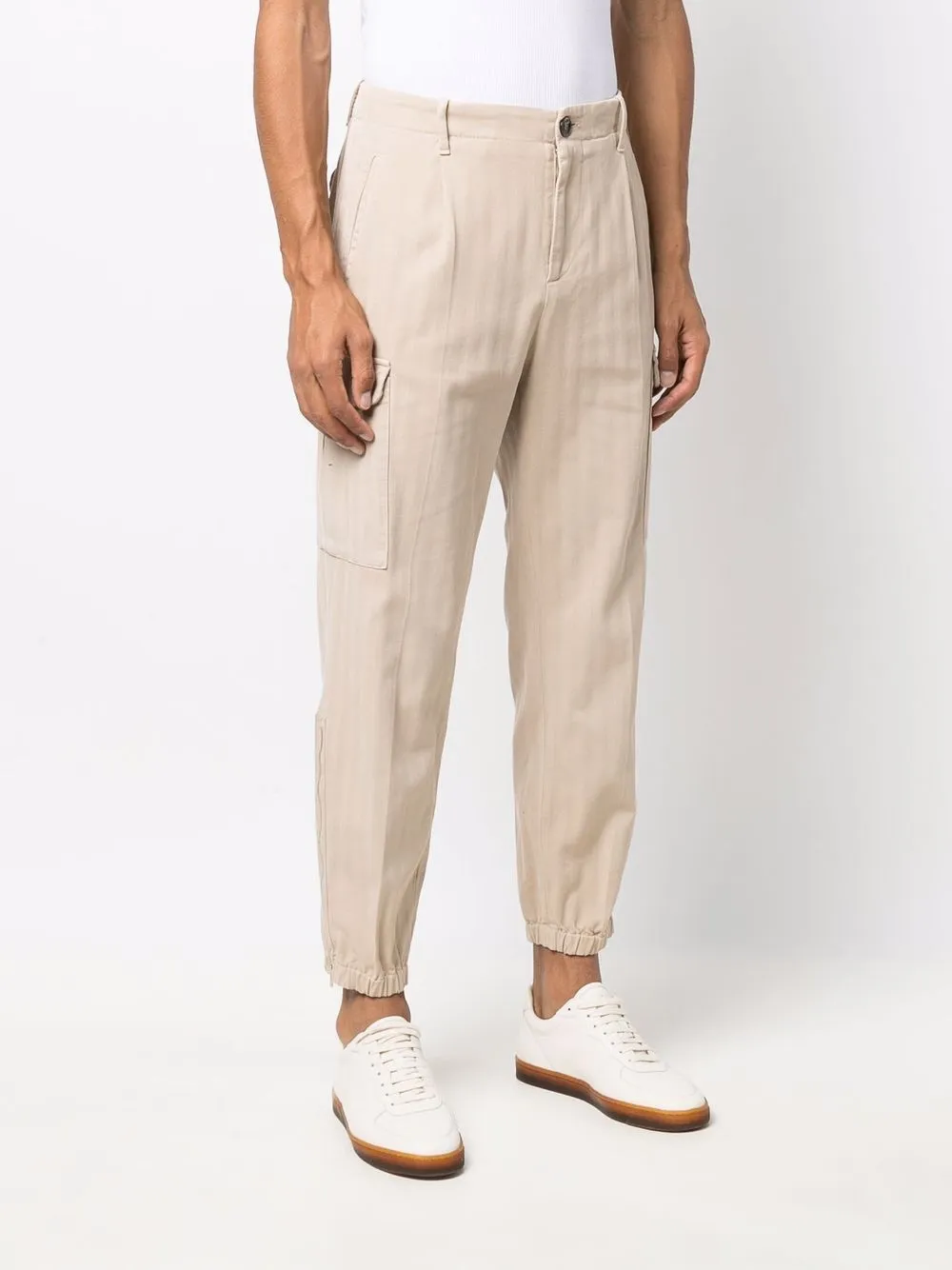 Brunello Cucinelli Broek met toelopende pijpen Beige