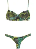 Amir Slama tropical print bikini - Green