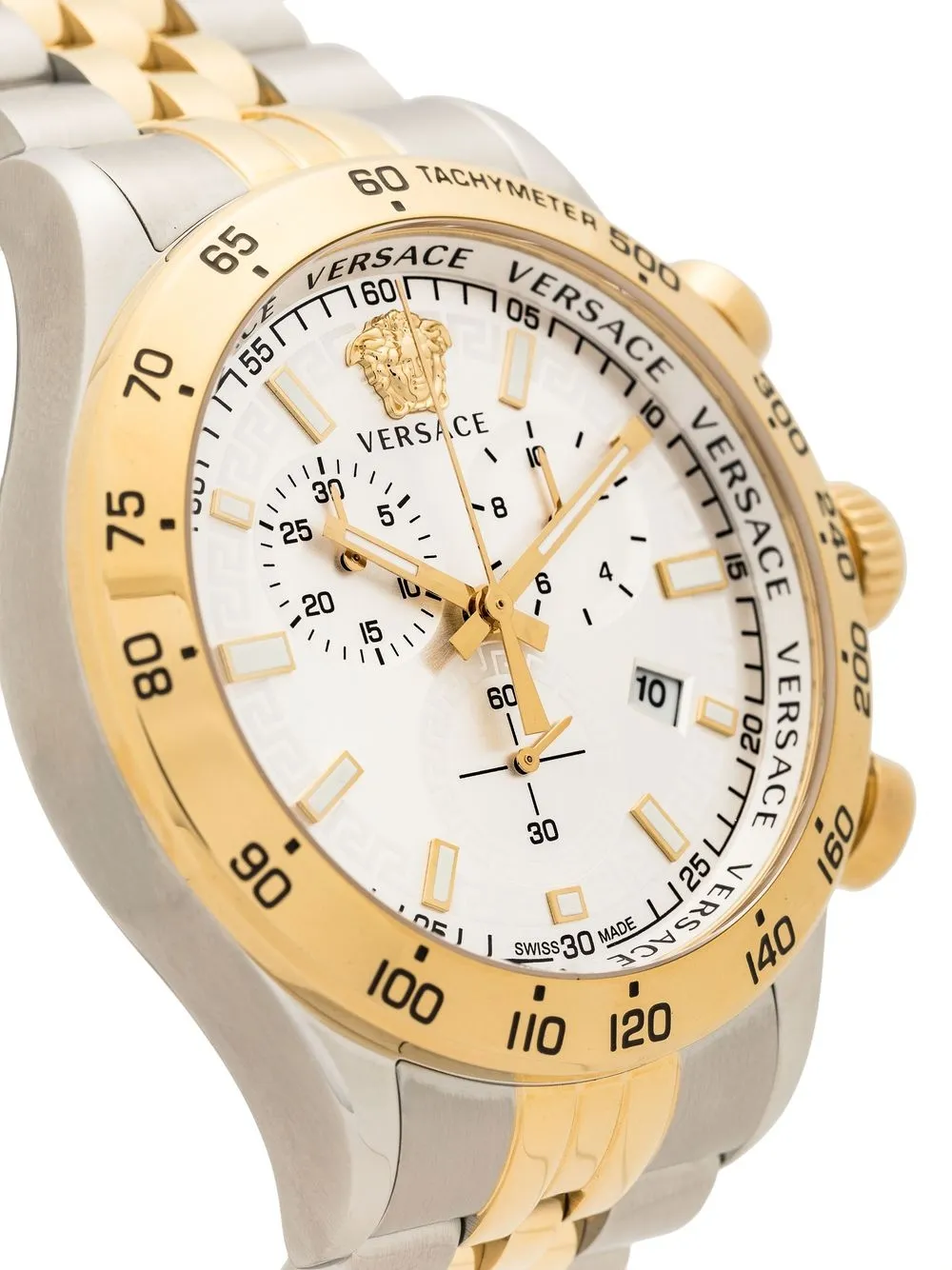  Versace Hellenyium Chrono 43mm   Silber 