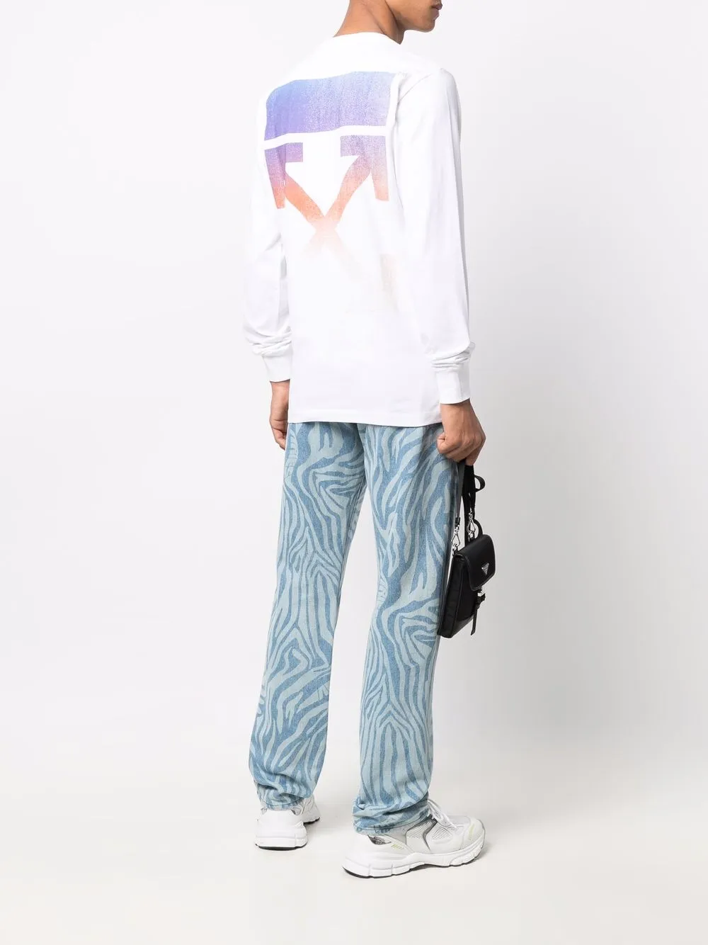 Off-White T-shirt met lange mouwen - Wit