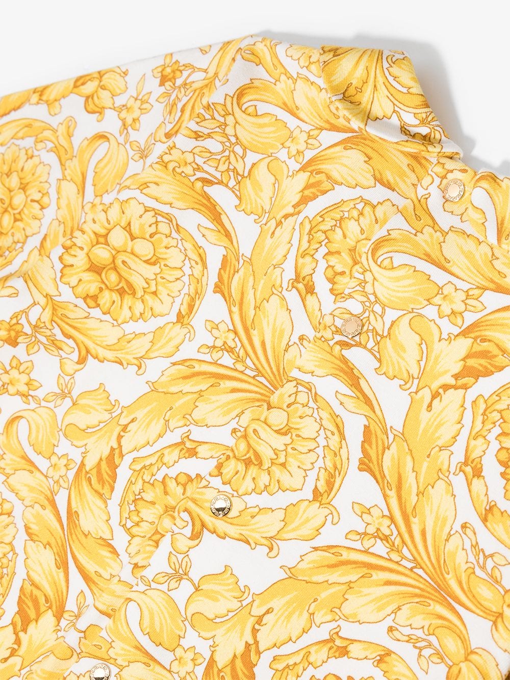 Shop Versace Baroque-print Pajama Set In Gold