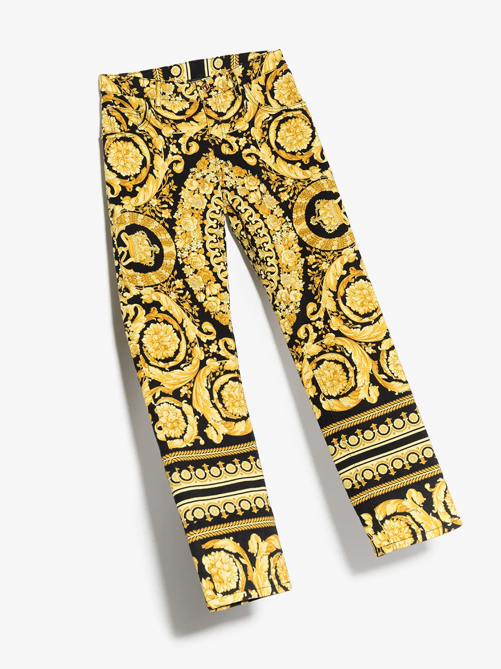 Barocco Print Straight-Leg Jeans