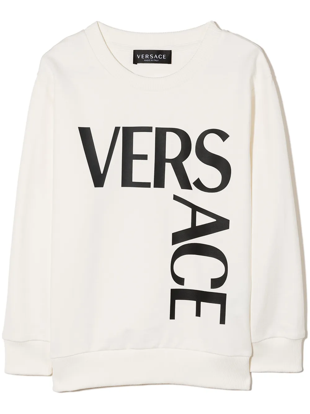 

Versace Kids logo print cotton sweatshirt - White