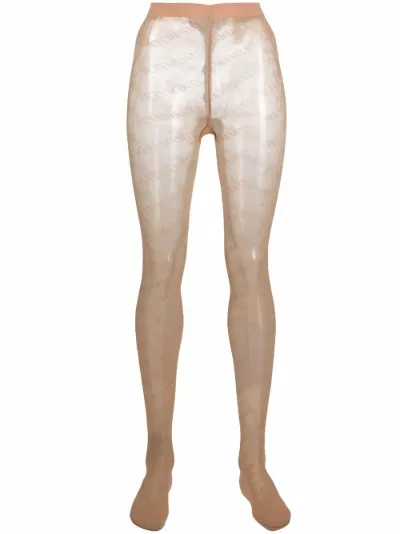 Sale VETEMENTS logo-print mesh tights 