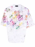 We11done graphic logo-print cotton T-shirt - White