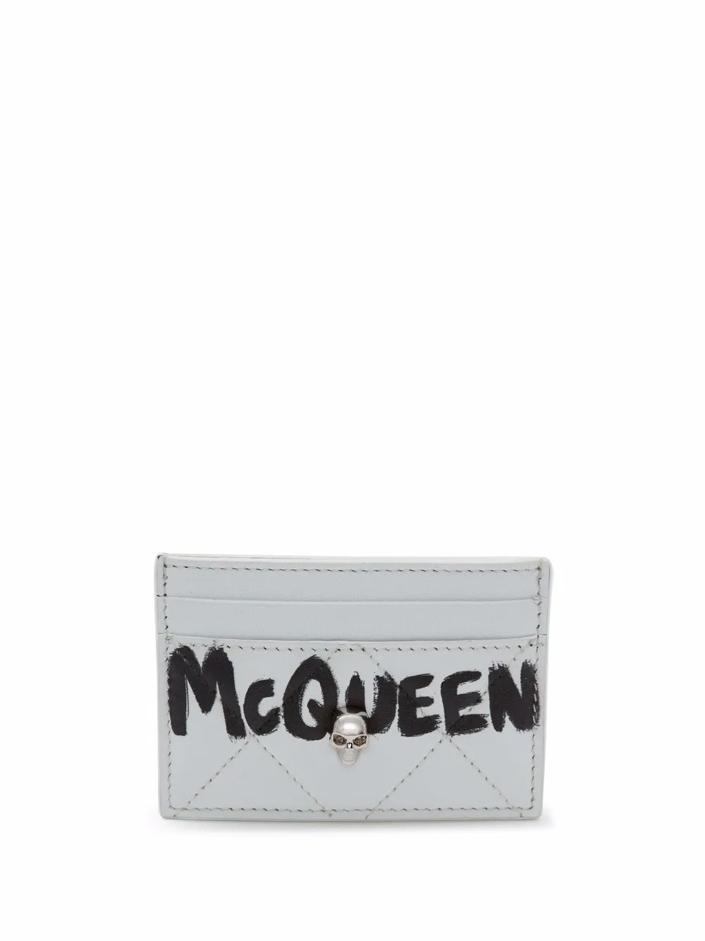 

Alexander McQueen tarjetero capitonado con logo - Blanco