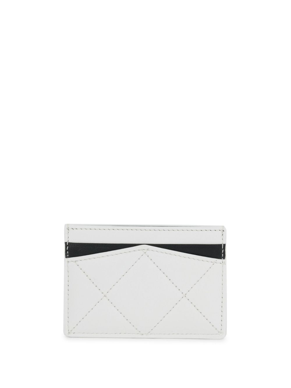 Alexander McQueen quilted logo cardholder - White