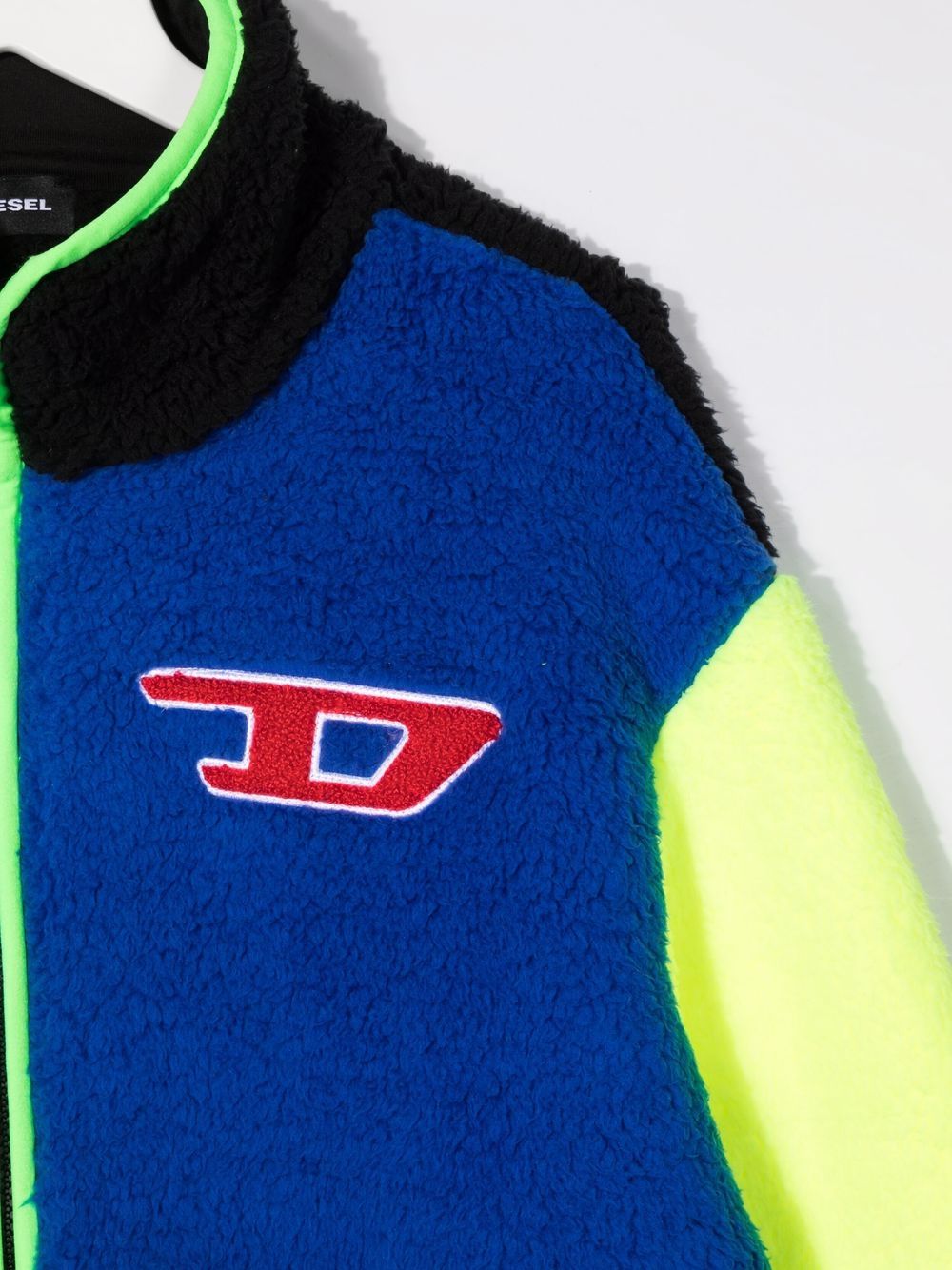 фото Diesel kids teen color-block fleece jacket