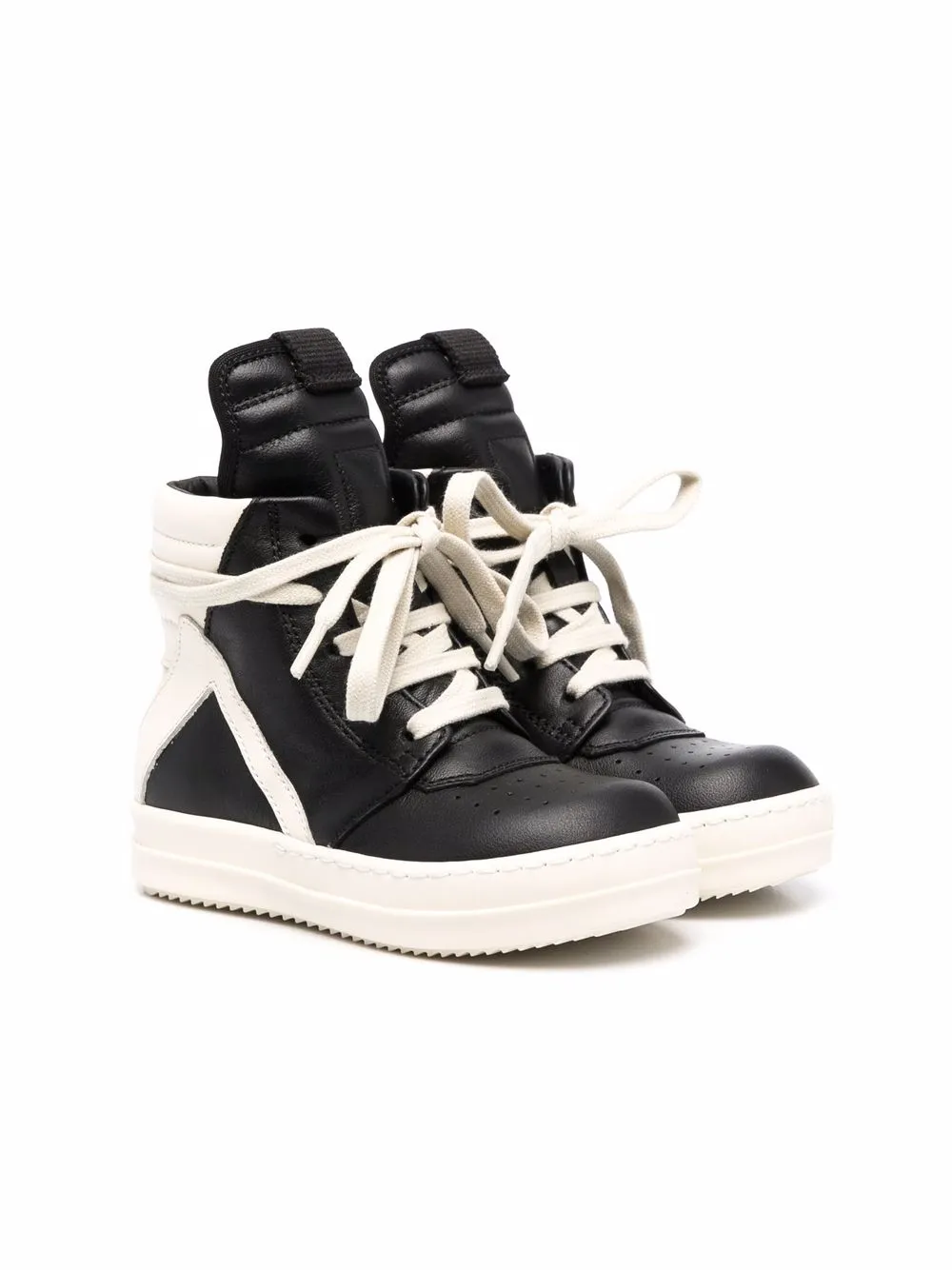 

Rick Owens Kids tenis con tobillos capitonados - Negro