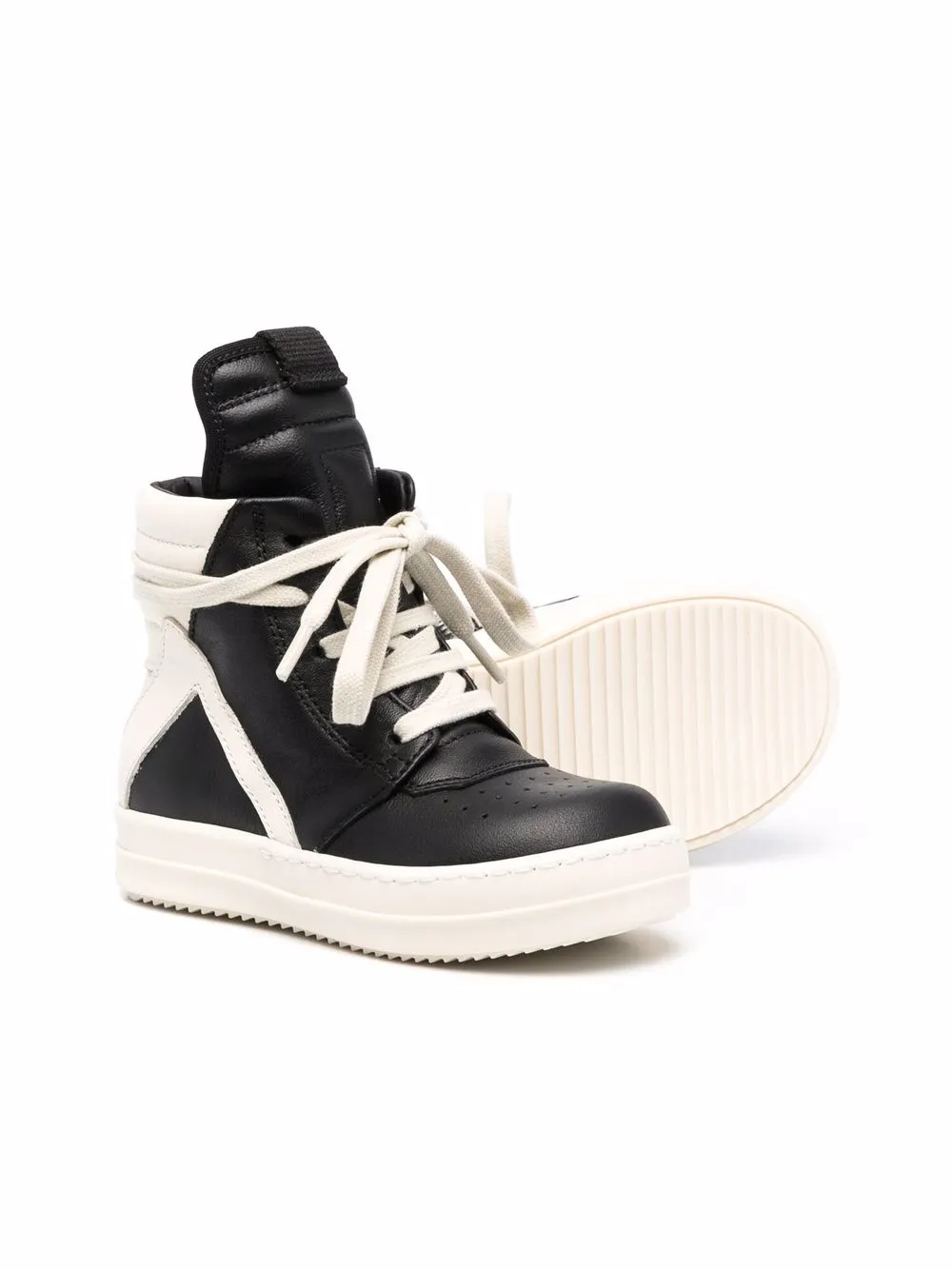 Rick Owens Kids Gewatteerde sneakers - Zwart