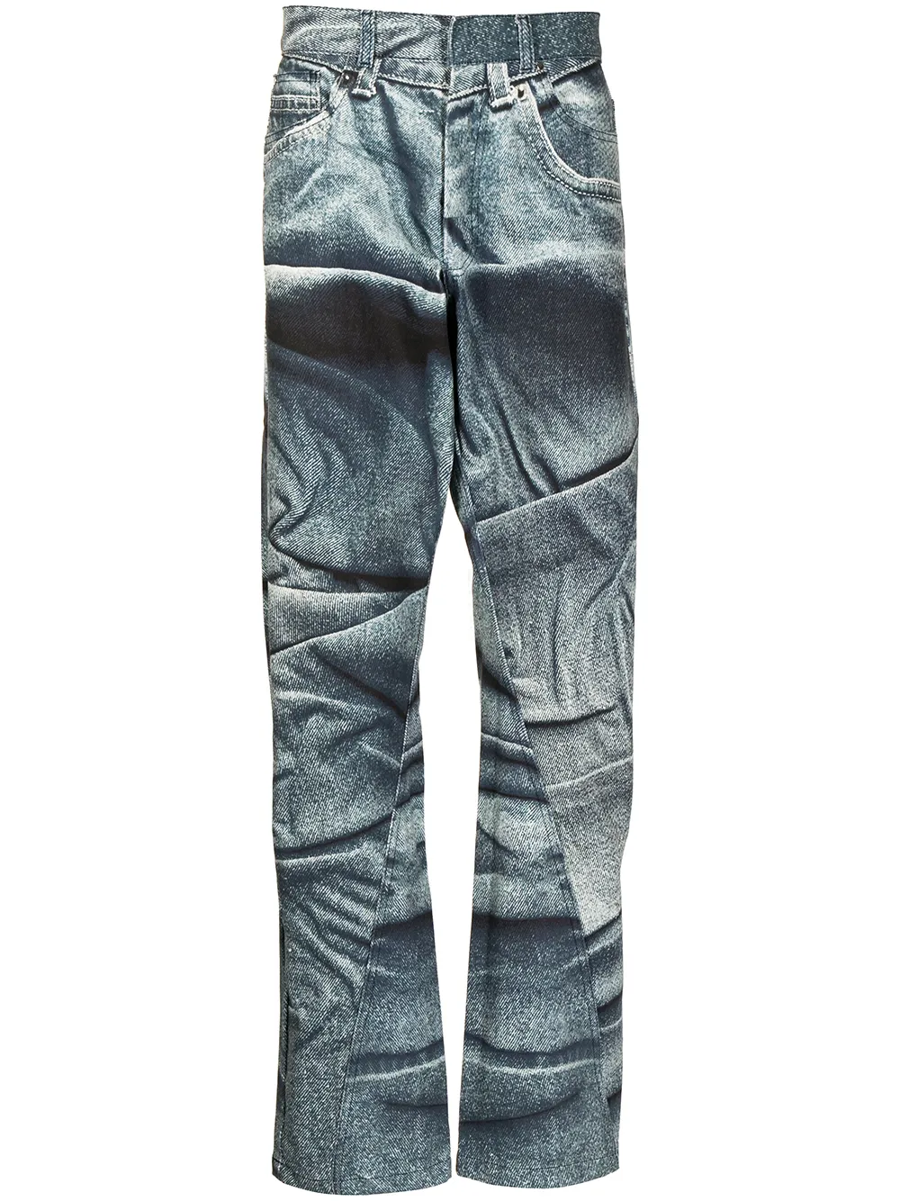 фото Bianca saunders брюки прямого кроя с эффектом тромплей