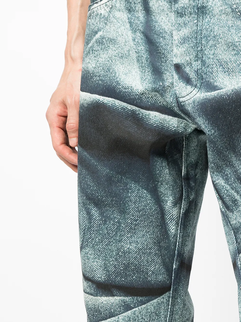 фото Bianca saunders брюки прямого кроя с эффектом тромплей