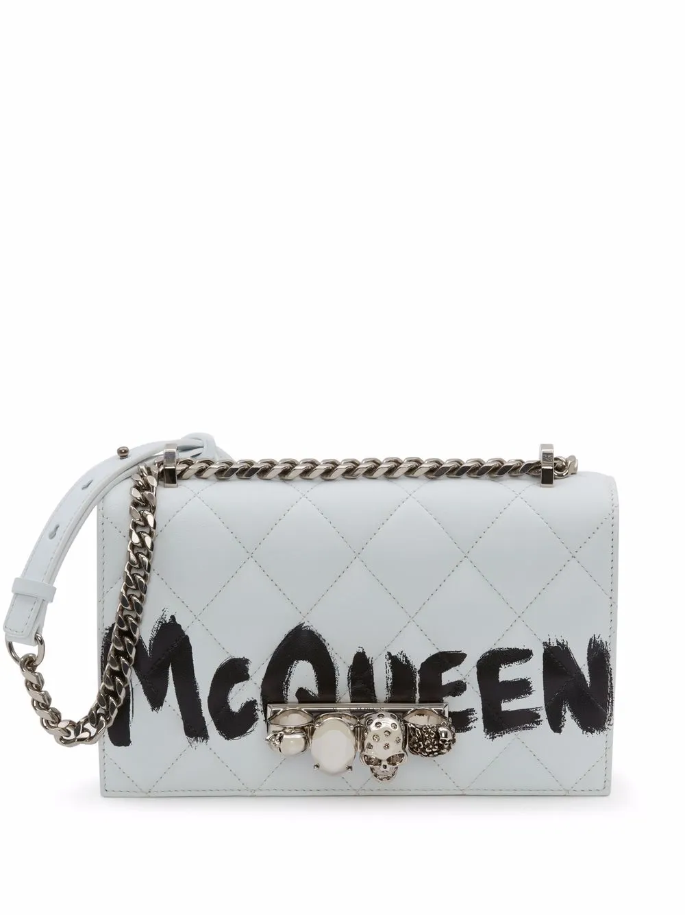 

Alexander McQueen logo-print cross-body bag - White