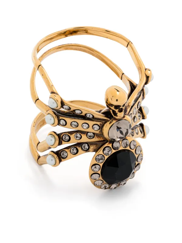 Alexander McQueen Spider Ring Gold FARFETCH HK
