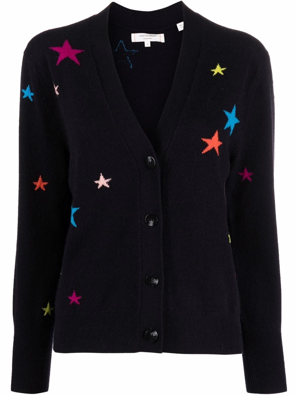 Shop Chinti and Parker star intarsia cashmere cardigan with Express ...