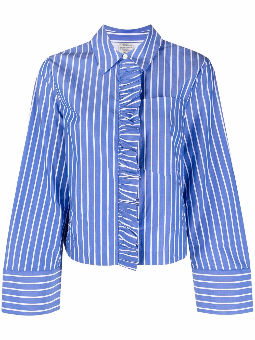 Baum Und Pferdgarten Milu ruffle-trim Striped Shirt - Farfetch