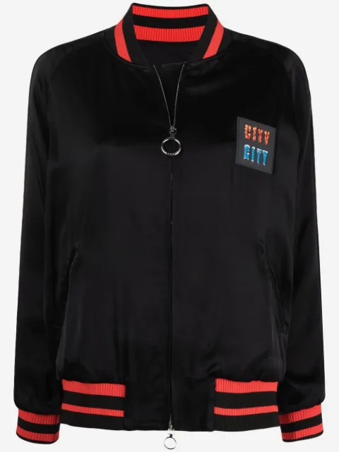 Rabanne Jaqueta bomber com patch de logo