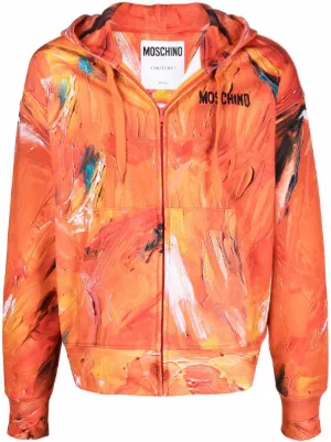moschino orange hoodie