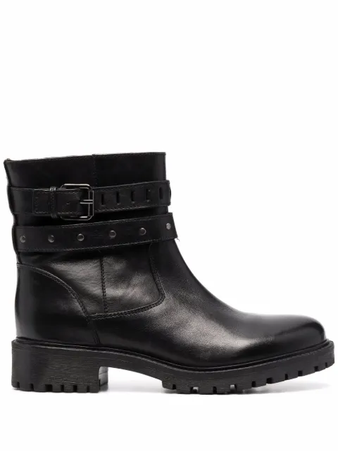 Geox buckled leather boots