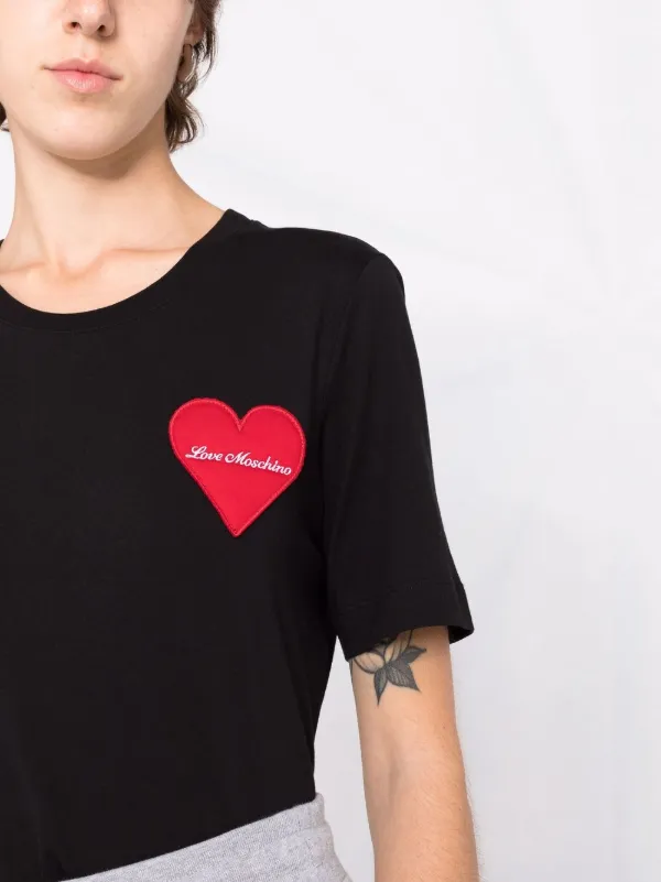 Love Moschino Heart Print T-shirt 
