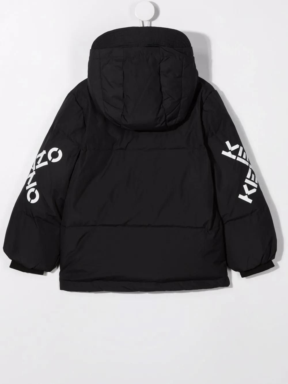 фото Kenzo kids пуховик с капюшоном и логотипом