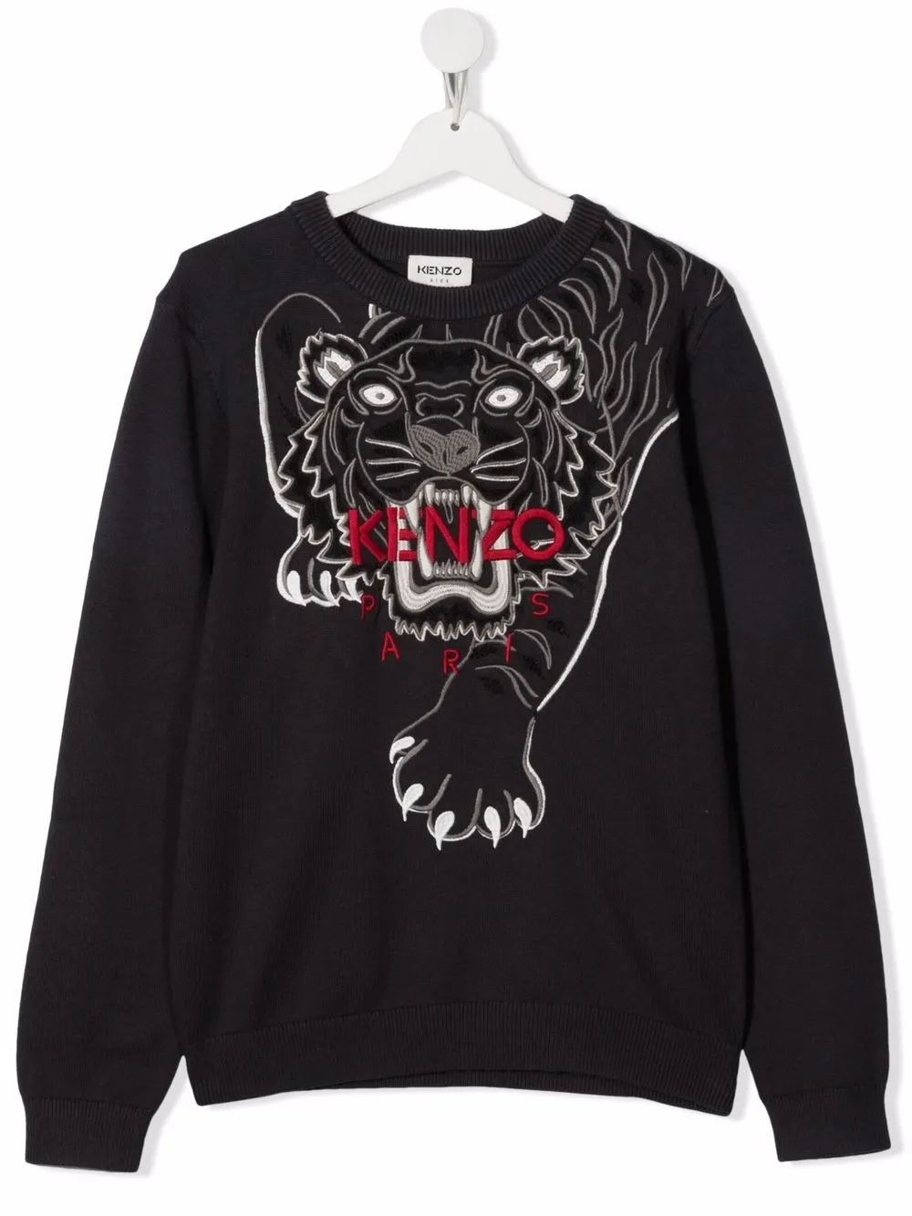 фото Kenzo kids толстовка с вышивкой tiger