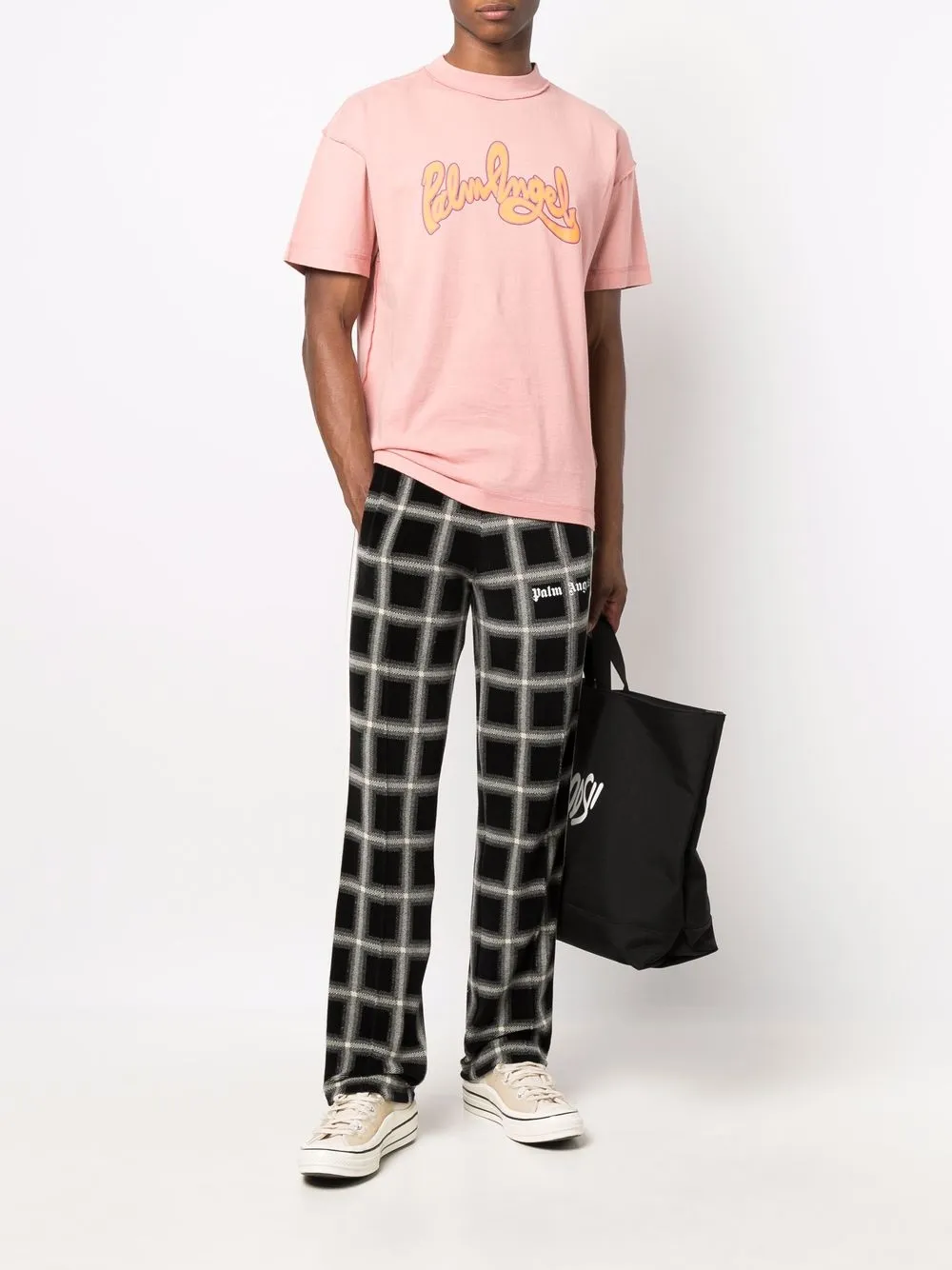 Palm Angels T-shirt met logo - Roze