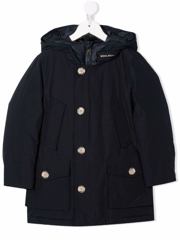 Aanpassen forum Negen Woolrich Kids collar-logo Hooded Padded Coat - Farfetch