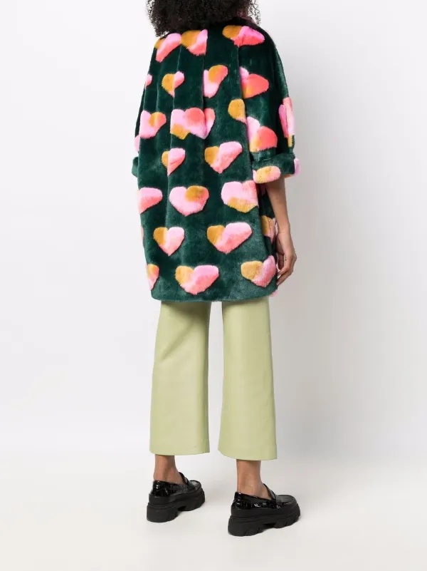 print faux-fur Coat - Farfetch