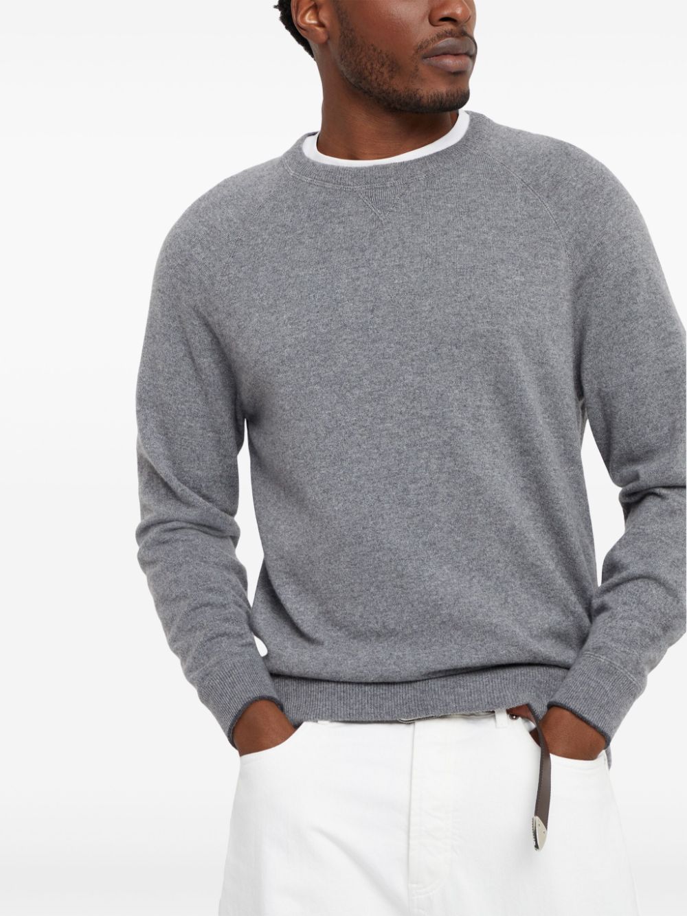 Brunello Cucinelli crew neck cashmere sweater Men