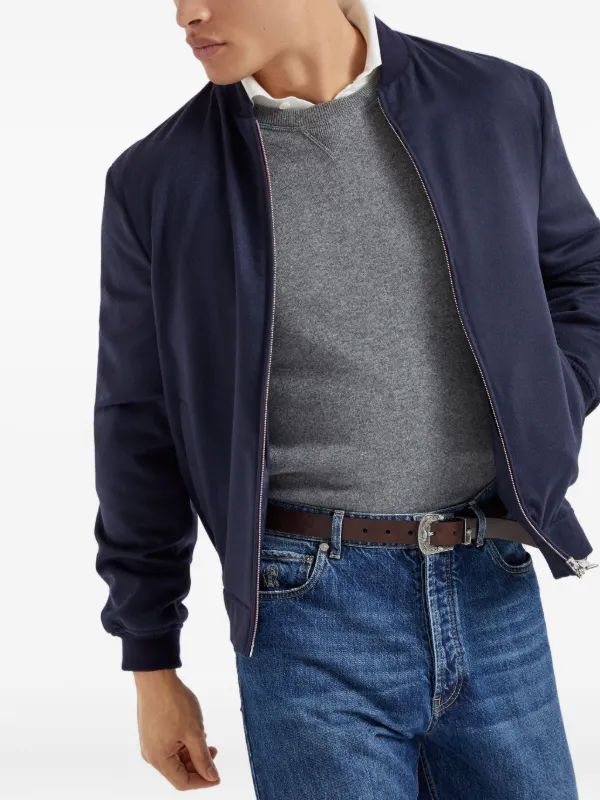 Brunello Cucinelli crew-neck Cashmere Sweater | Grey | FARFETCH AO