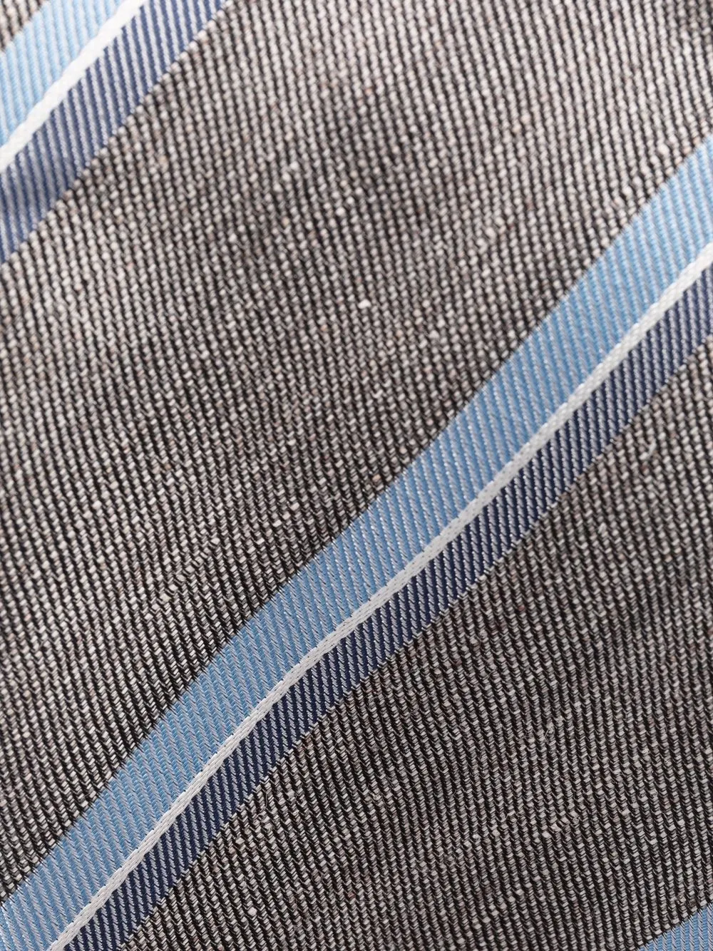 Brunello Cucinelli Gestreepte stropdas - Grijs