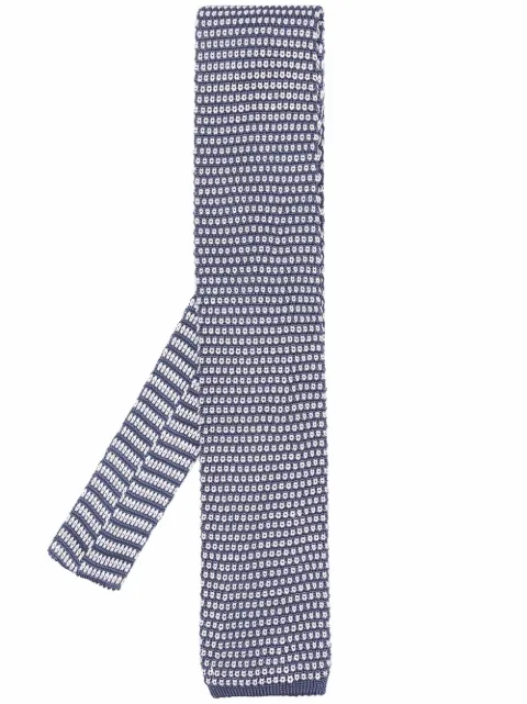 Brunello Cucinelli corbata tejida con extremo cuadrado