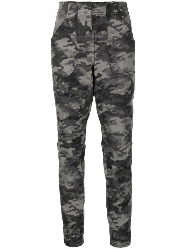 SPANX Camouflage Print Twill Joggers - Black for Women