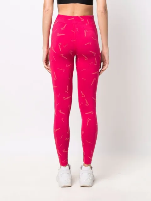 nike all over print swoosh leggings