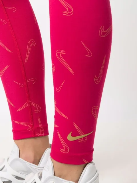 nike all over print swoosh leggings