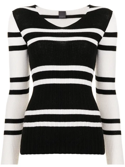 fitted striped sweater