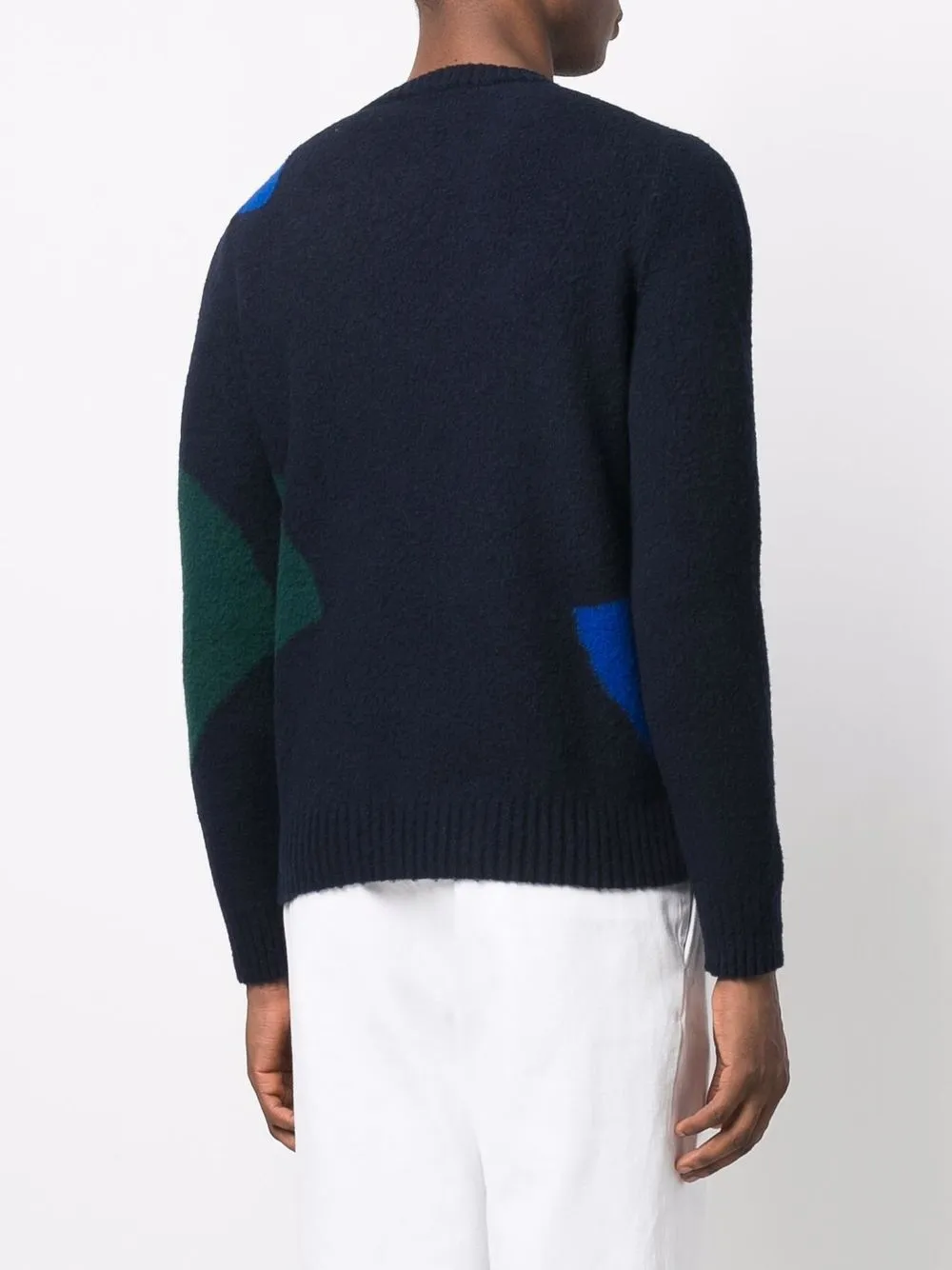 Drumohr Trui met colourblocking Blauw