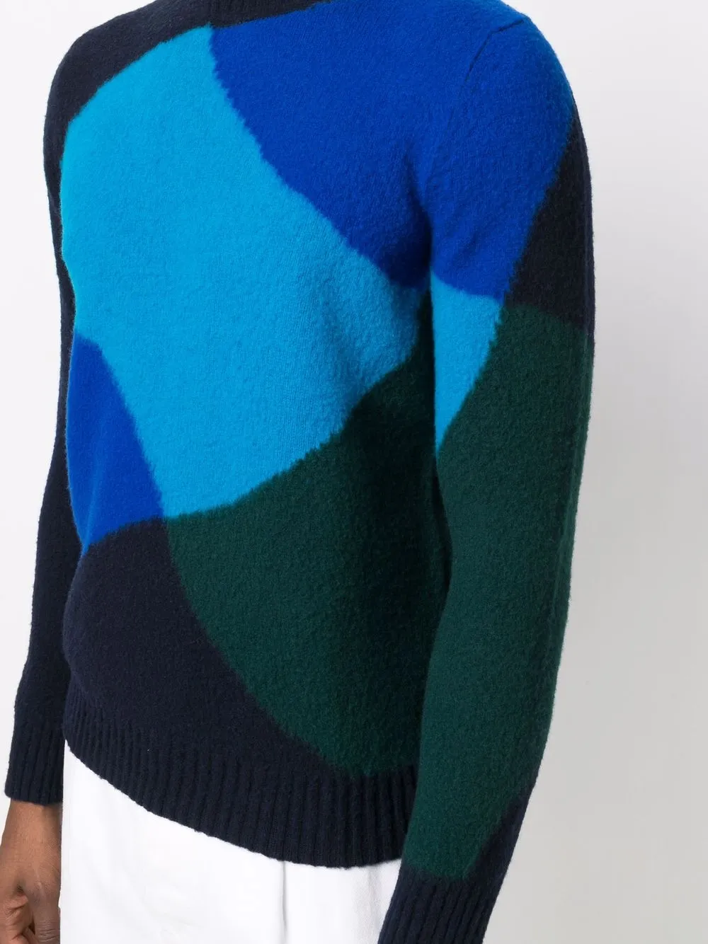 Drumohr Trui met colourblocking Blauw