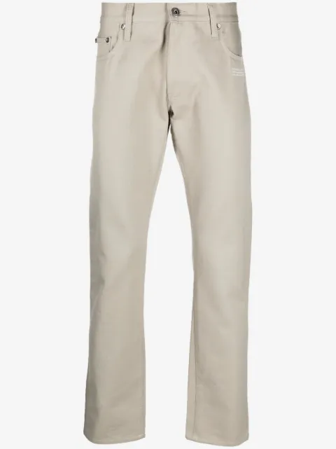 Off-White Gerade Jeans mit Logo-Print
